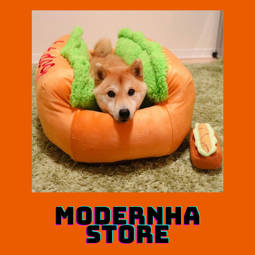 Hot Dog House Pet Bed Soft Fiber Puppy Dog Bed-MODERNHA™